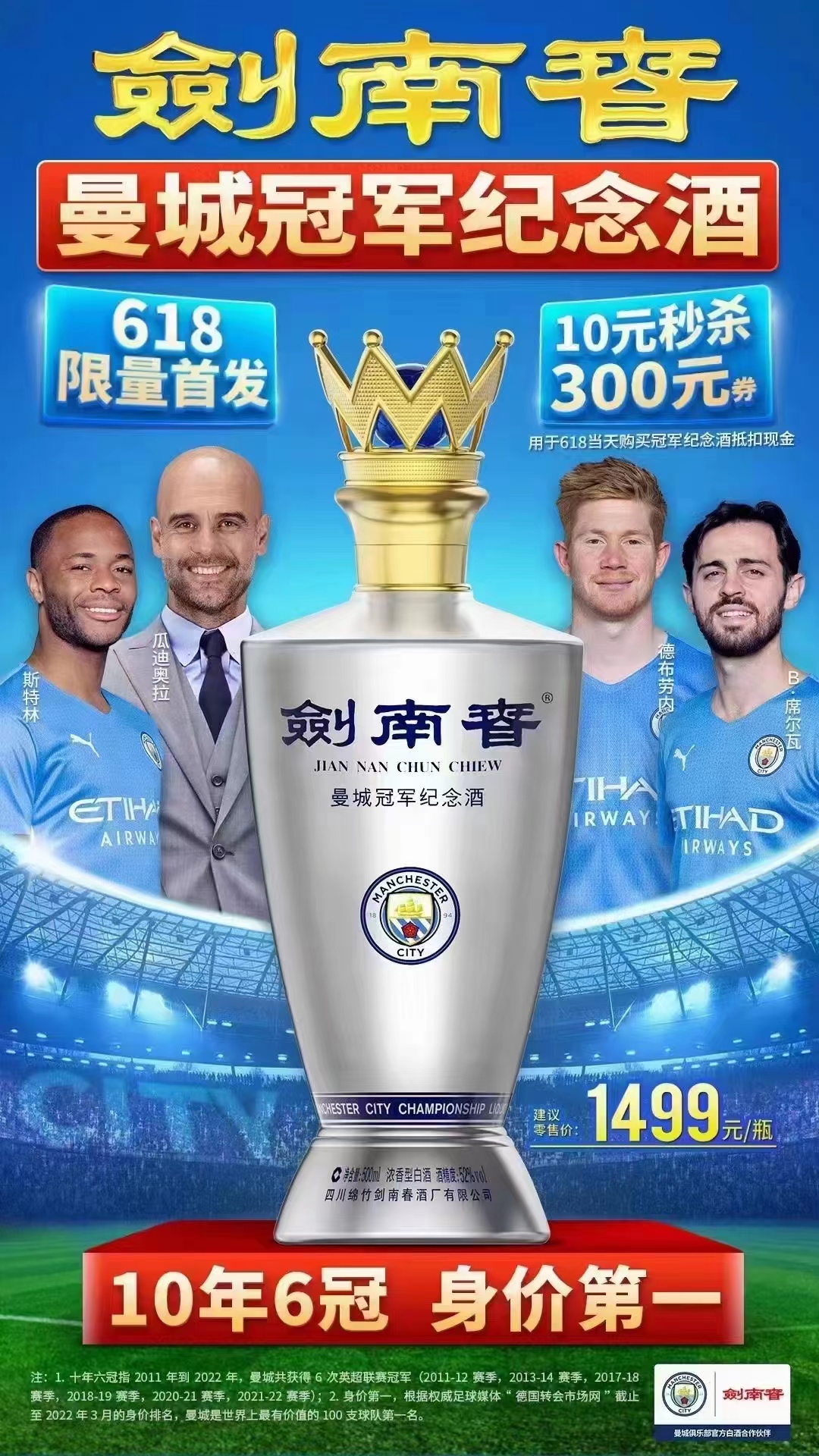 剑南春曼城冠军纪念酒